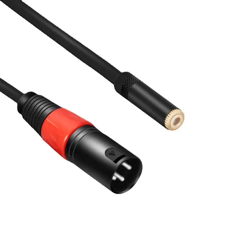 0.2m XLR 3 Pin Male Plug To 3.5mm TRS 1/8inch Female Stereo Audio Adapter Microphone Extension Cable Wire Qme