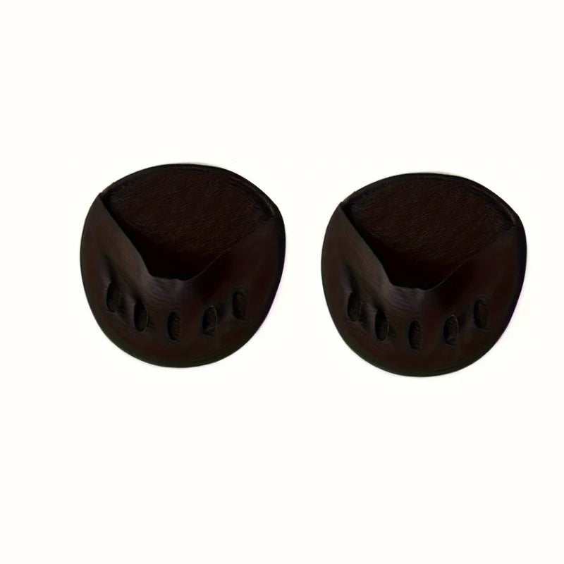 1 pair of foot sweat absorbing invisible split toe sole pads Qme black