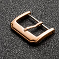 Watch Belt Buckle Stainless Steel Buckle Watch Accessories Fit Leather Belt Watch Watch Parts Stainless Steel Pin Buckle DIY Qme Rose Gold-18mm