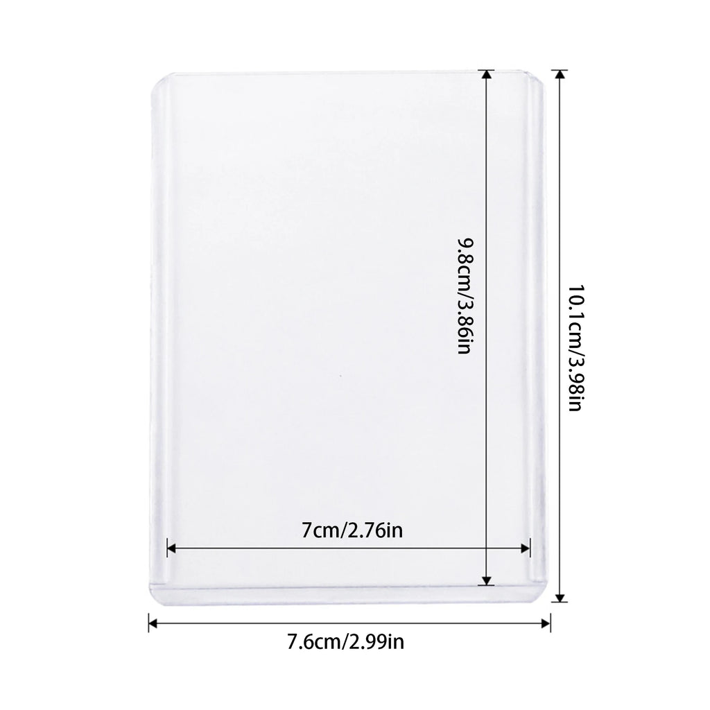 50pcs PVC Transparent Hard Card Sleeve Blue/White Star Player Card Dustproof Scratch-resistant Protection Covers Storage Sleeves Qme