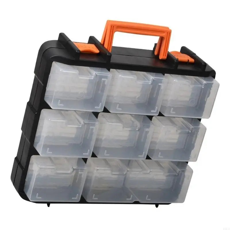 Portable Tool Storage Box Multiple Compartments Removable Dividers Qme