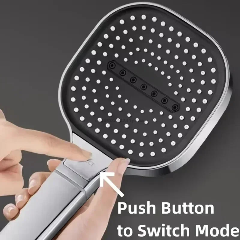 3-Modes High Pressure Shower Head Water Saving Shower Heads Adjustable Water Massage Sprayer Home Bathroom Accessories Qme