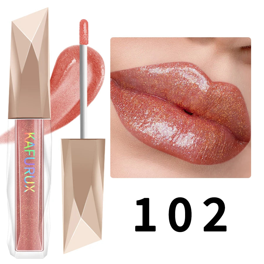 Shimmer Lip Gloss Fuller Effect Moisturizing Care Essence Long Qme 102