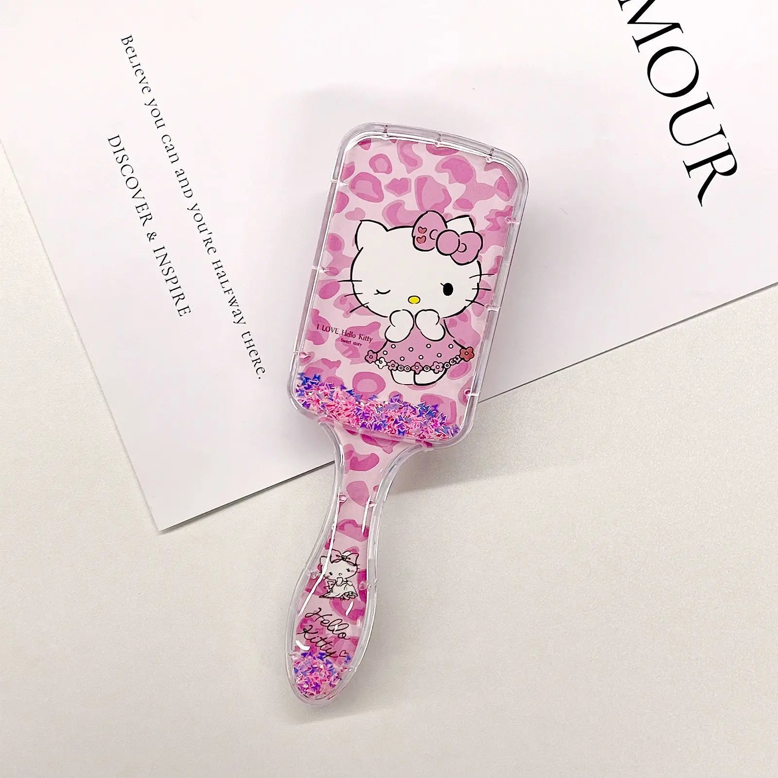 Hello Kitty Kuromi Square Clear Comb Cartoon Cushion Comb Hair Comb & Scalp Massager Air-Cushion Comb Qme 7