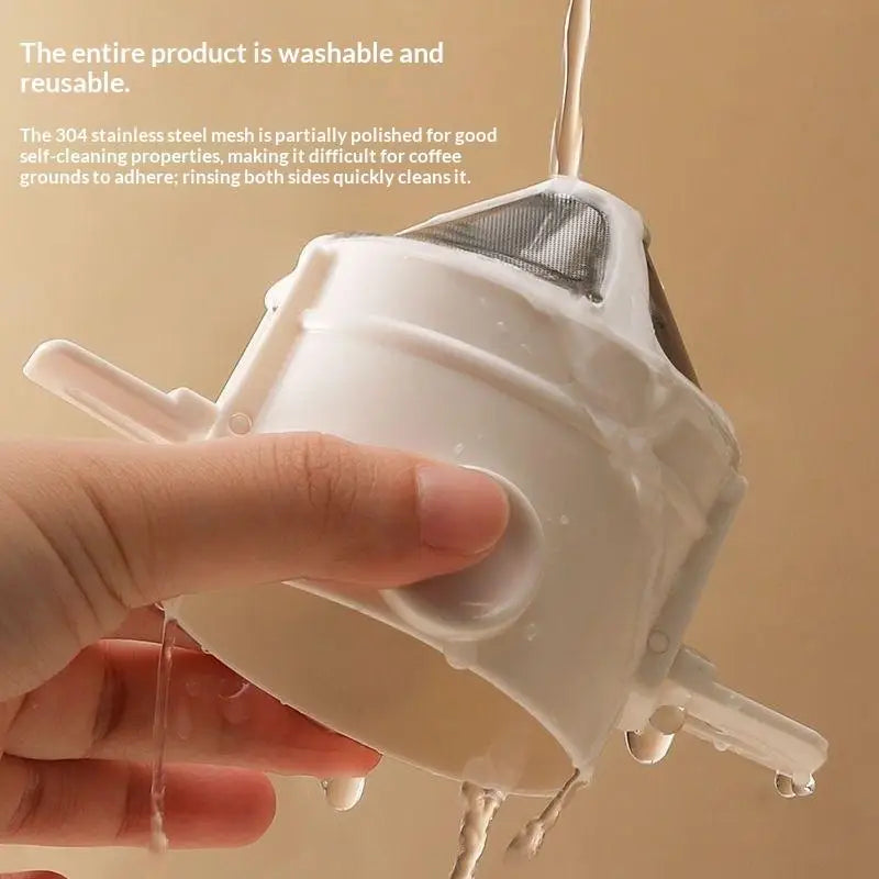 Coffee Filter Maker Stainless Steel Drip Tea Holder Reusable Qme