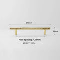 Drawer Hammer Pattern Pull Handle For Cabinet Single-hole Pull Handles For Wardrobe Handle Brass Copper Pulls Qme A
