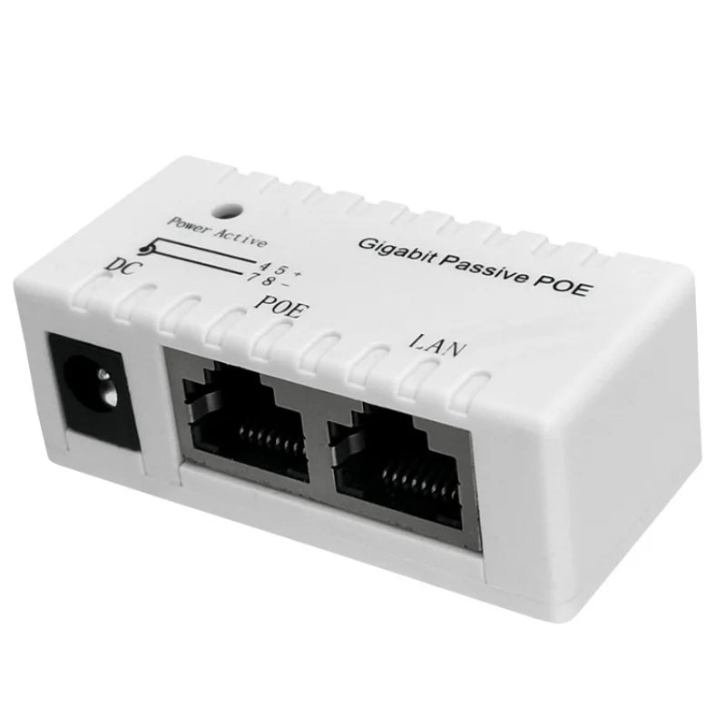 10pcs 1000Mbps Gigabit Single-port Passive POE Injector Power Splitter for IP Camera POE Adapter Module Accessories POE DC12-48v Qme
