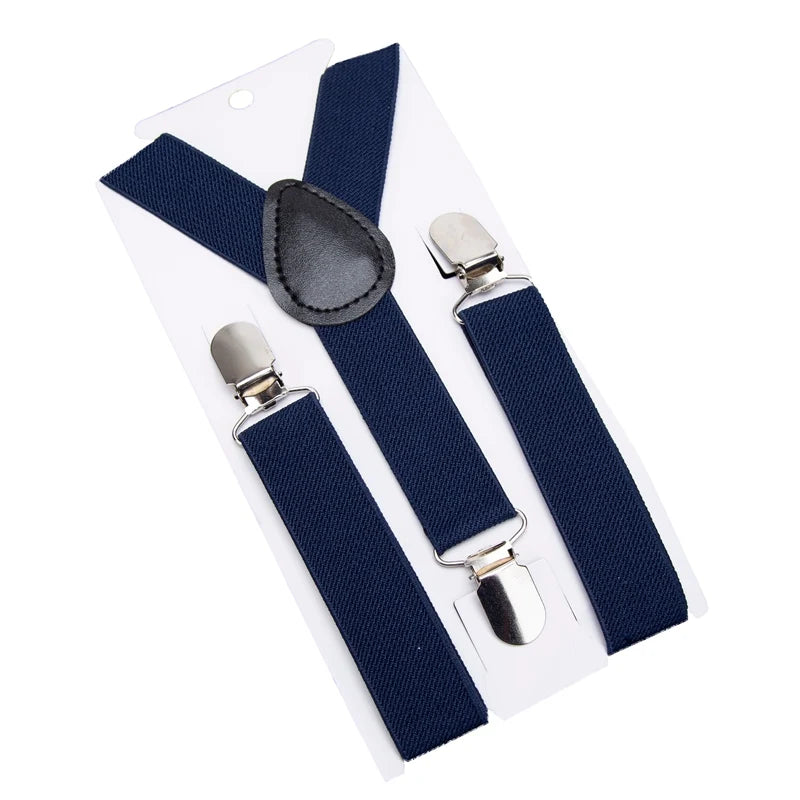 Kids Suspenders Soild Fashion Children Boys Braces Girls Adjustable Suspenders Kid Designer Belts Baby Wedding Accessories Qme Navy Blue China Mainland