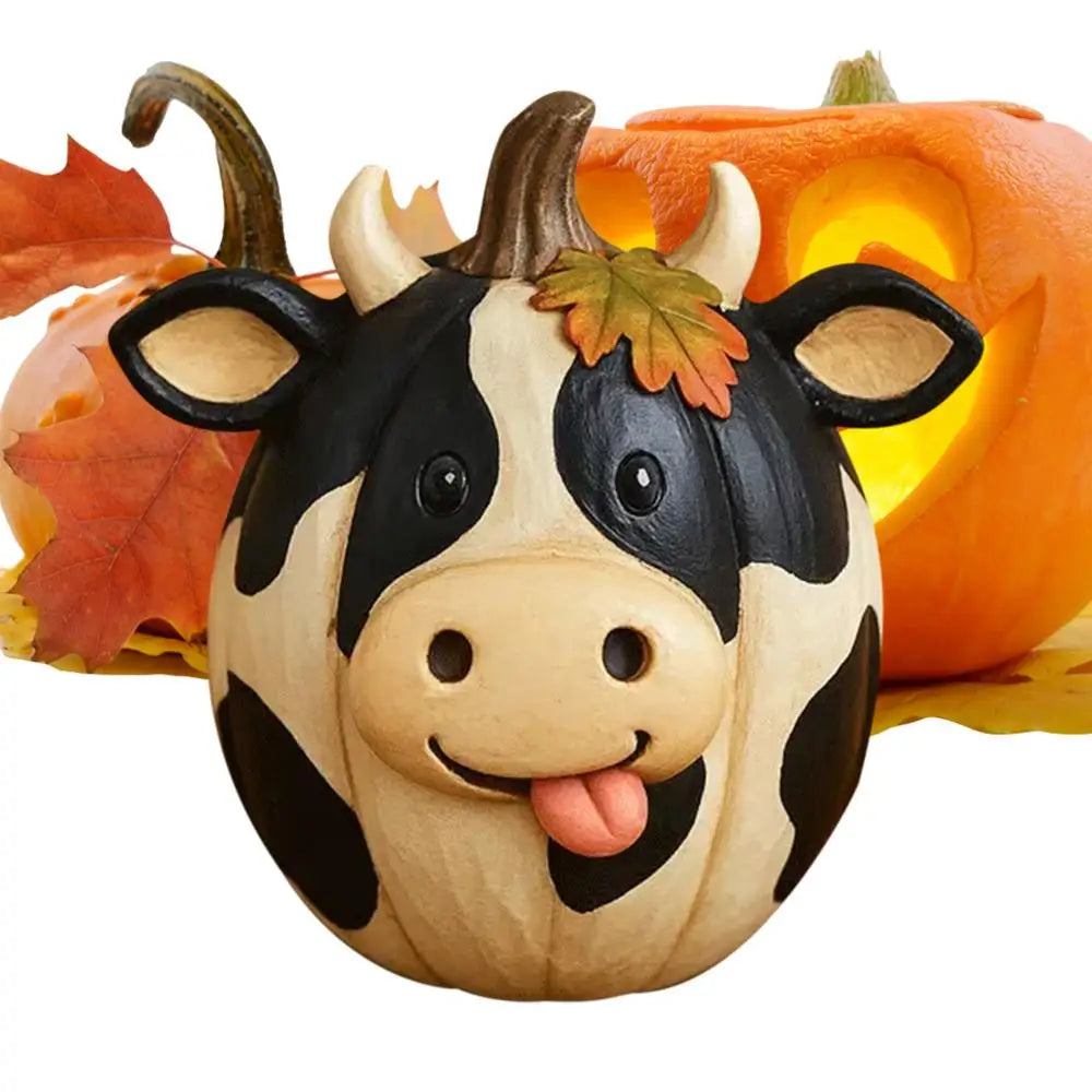 Farm Animal Pumpkin Decorations Cow Duck Sheep Chicken Desk Figurine Qme A China Mainland