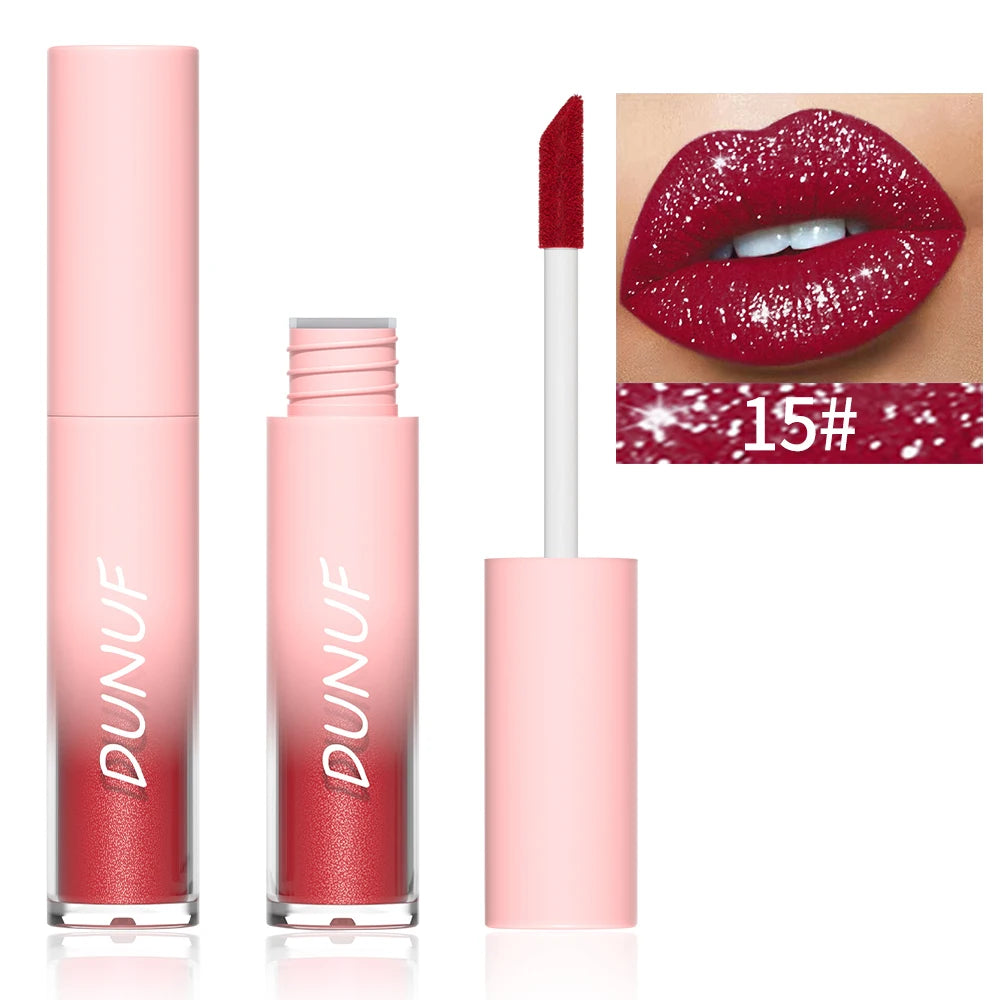 Pearlescent Lipstick Waterproof Long-lasting Lip Gloss Easy Paint Qme 15