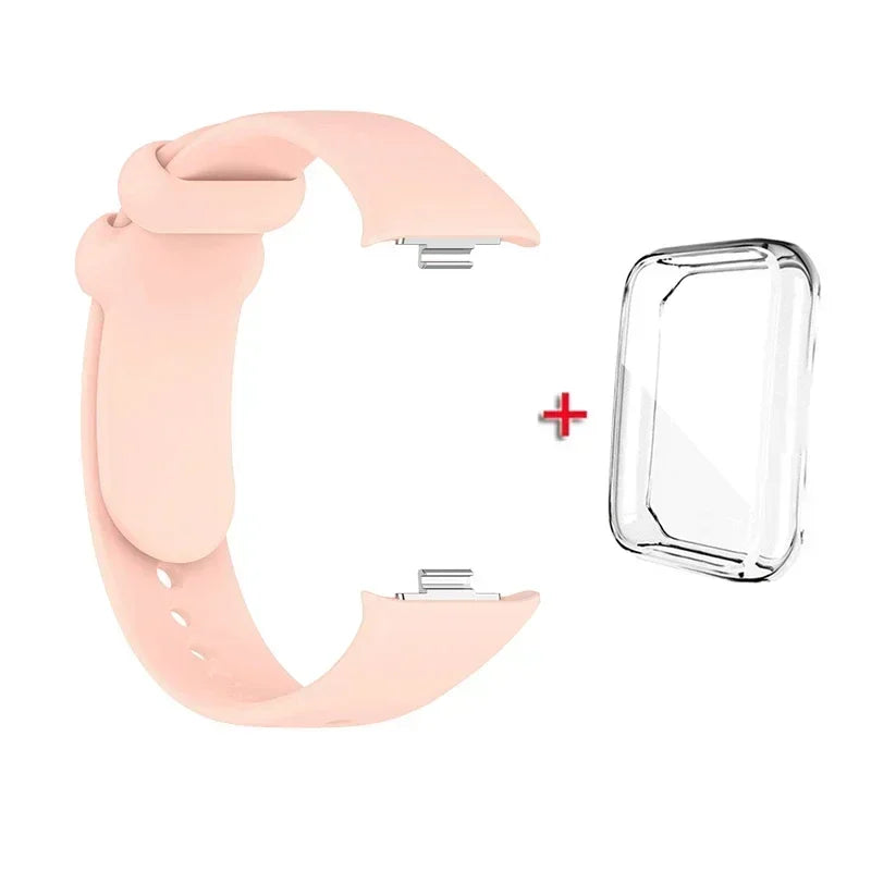 Strap+case Xiaomi Mi Band 8 Strap Smart Protective Case Silicone
