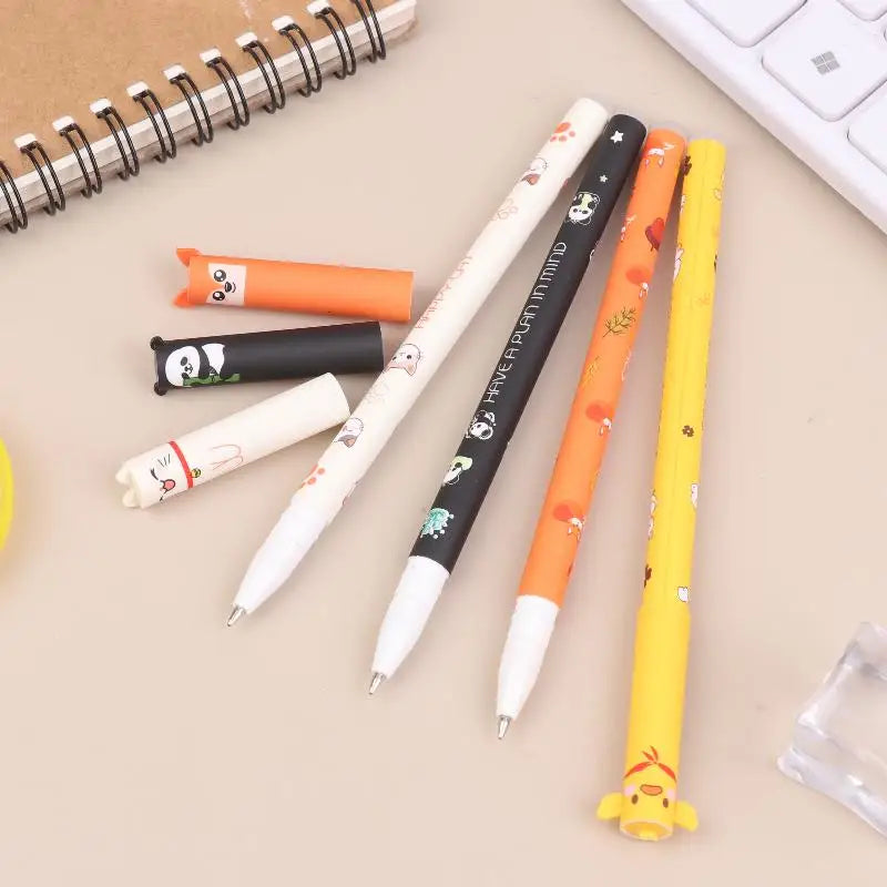 Animal Erasable Gel Pens 8 Soft Grip Smooth Writing Study Work Qme