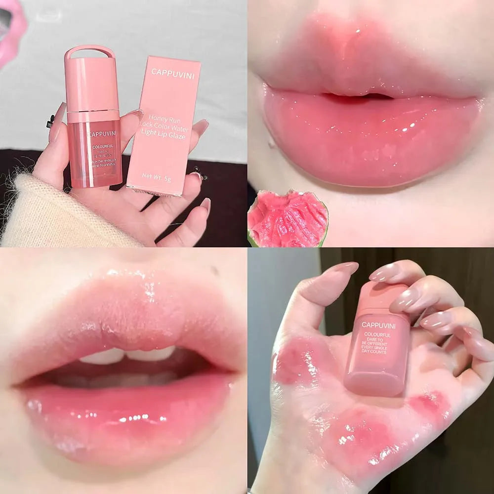 Water Light Grey Rose Lip Gloss Moisturizing Long Lasting Non-greasy Jelly Brown Mirror Lip Glaze Plumping Lip Tint Korea Makeup Qme 01