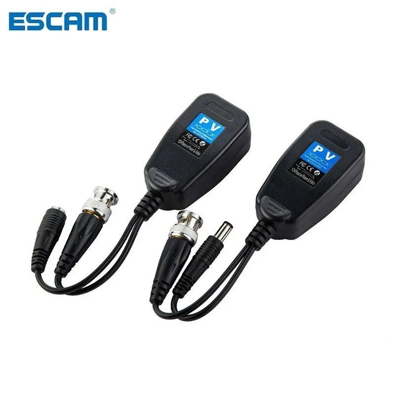 ESCAM 5Pairs 10Pieces 1CH Passive Balun RJ45 CCTV Balun Video Balun Transceiver Supply Power For HDCVI/HDTVI/AHD Analog Camera Qme