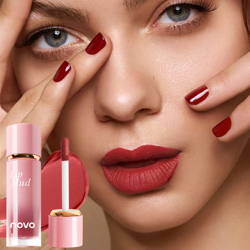 Matte Velvet Liquid Lipstick-Highly Saturated Liquid Lip Mud,Non-Stick Long-Lasting Formula,Soft Mist Not Easy To Fade Lip Gloss Qme