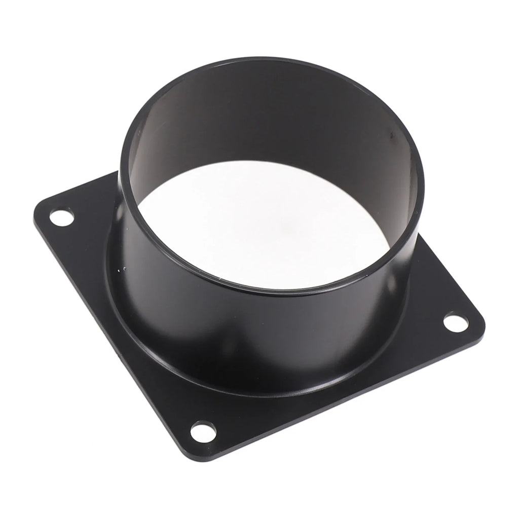 1pc Flange Connector ABS Black 75MM 100MM 120MM Smooth Small Air Resistance Indoor Ventilation Equipment Pipes Connections Qme