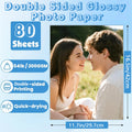 A3 Double Sided Glossy Photo Paper 11.7X16.5Inches Thick 200gsm Picture Paper for Inkjet Printer Dye Ink for Calendar Menu Qme M-A3-DSG-80