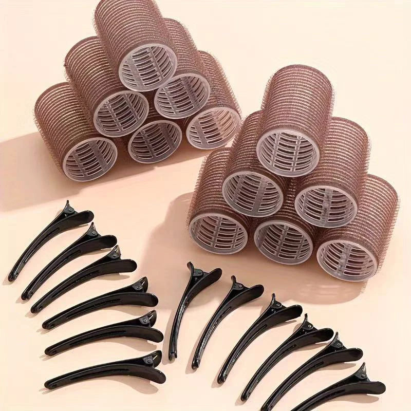 Heatless Self-grip Hair Rollers Clip Curlers DIY Styling Tools Volume Qme