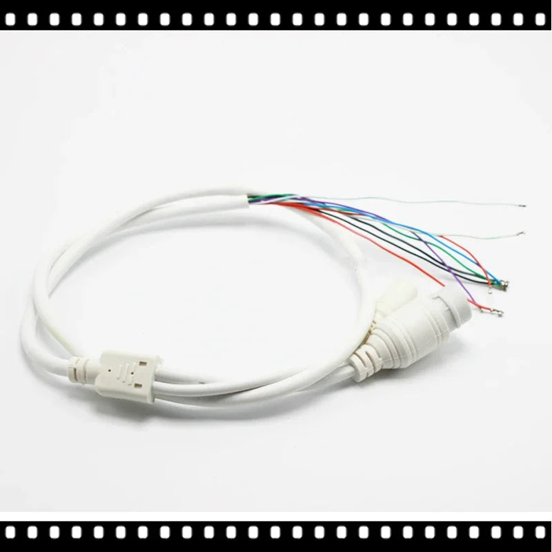 5pcs High Quality 9-Pin IP Camera Module Network Cable Pigtail 80cm 1/2/3/6 PoE RJ45 DC12V Power Supply 4In1 Waterproof Kit Qme