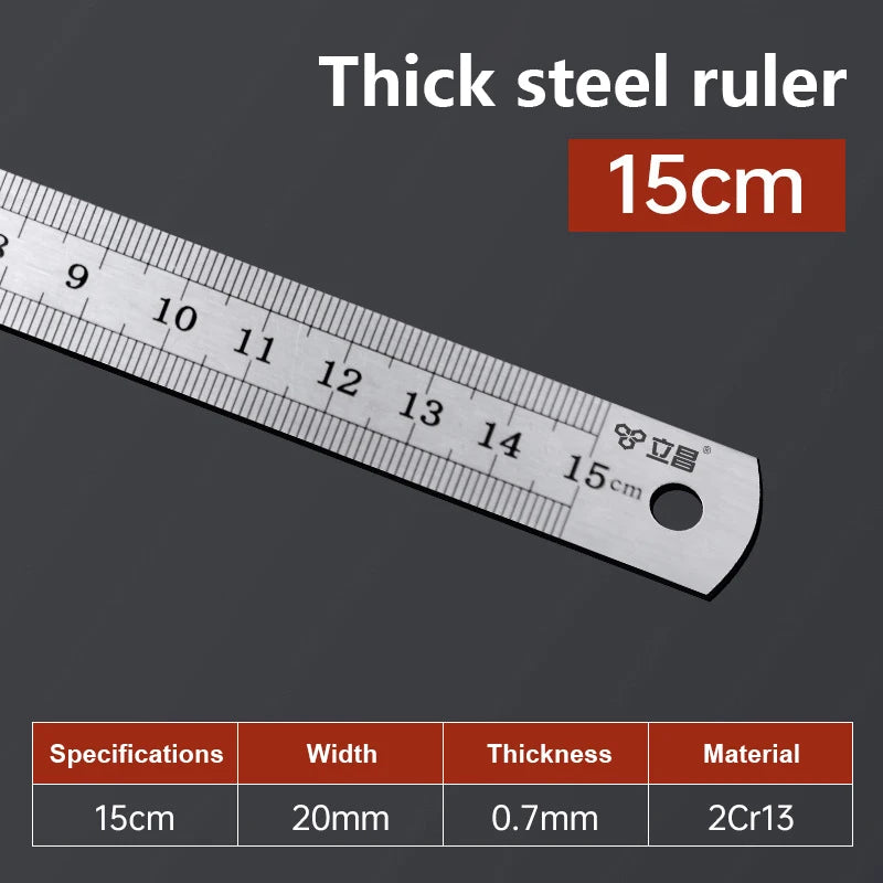 15- Zero Glare Satin Chrome Stainless Steel Machinist Engineer Ruler Qme A1