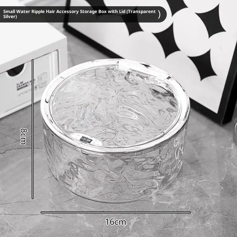 Hair Accessories Organizer Storage Box Clear Hair Tie Organizer For Headband Bows Cotton Swab Organization Bathroom Home Storage Qme S Transparent