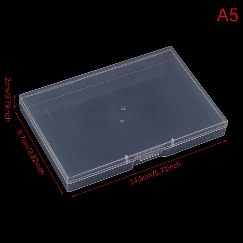 Transparent Rectangular Plastic Box Translucent Durable Dustproof Qme A5