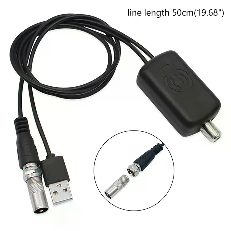 HDTV Antenna Amplifier 4K Low Noise Gain TV Signal UHD Televisions Qme