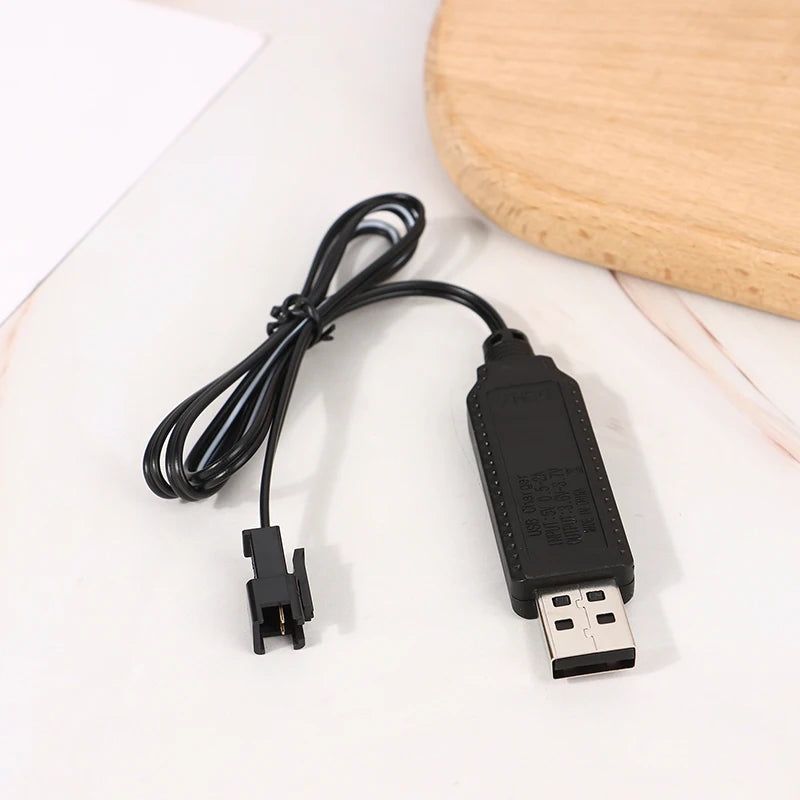 USB Charger Cable For 3.7V Lithium Battery Charger SM-2P Forward RC Car Aircraft Parts RC Quadcopter Toy Aircraft Accessories Qme
