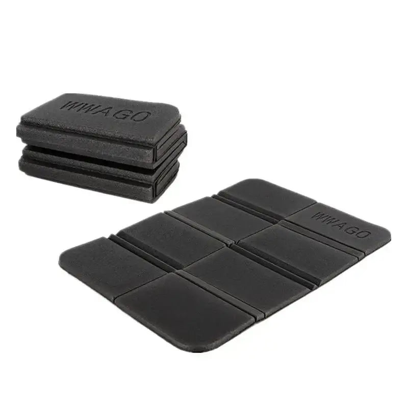 8 Color Portable Single Pad Outdoor Folding Pad Seat Cushion Picnic Mat Waterproof Moisture-proof EVA Household Products Qme black