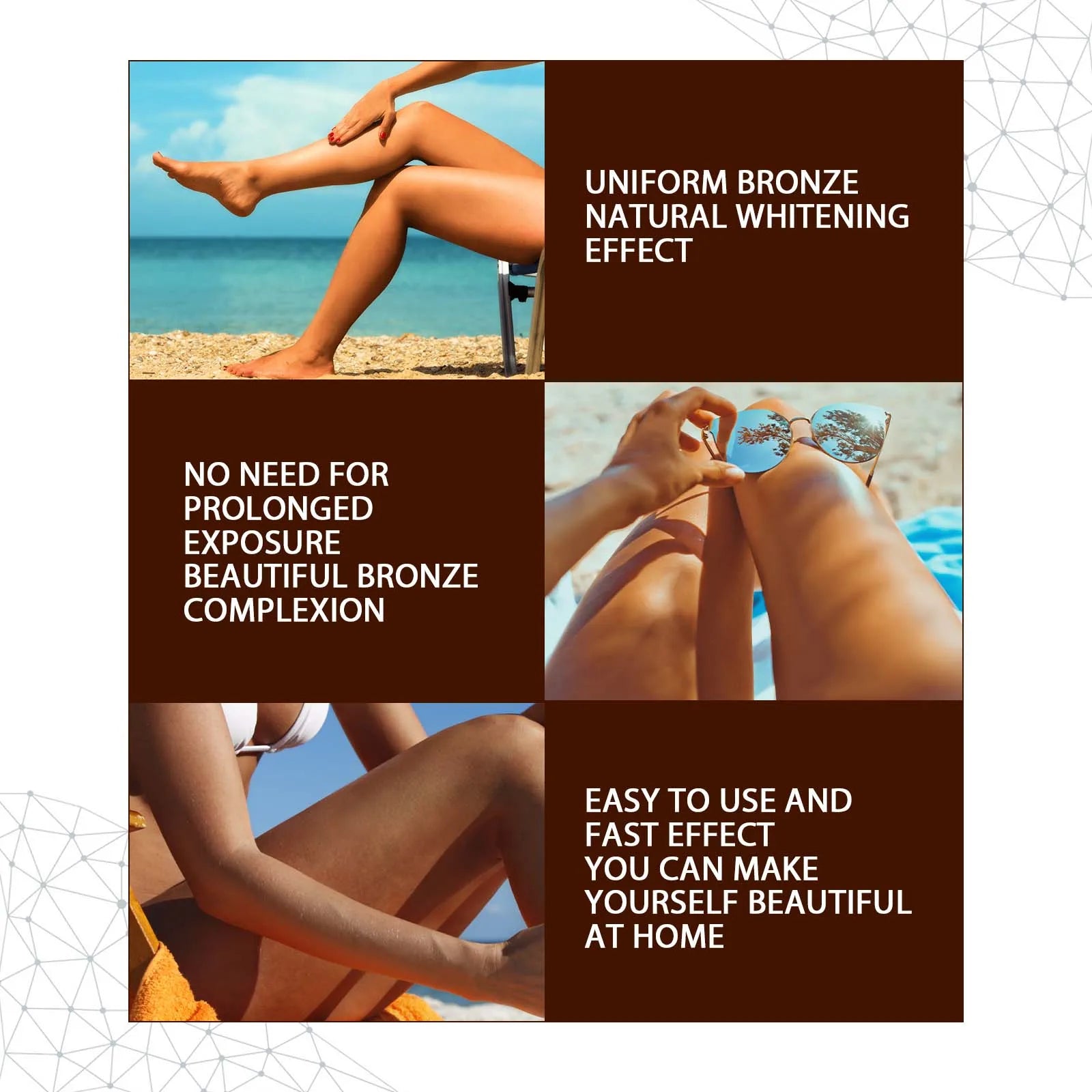 Self Tanning Spray Assist Natural Soft Antique Bronzer Wheat Skin Tone Tanning Accelerator Spray Beach Outdoor Sunscreen Care Qme