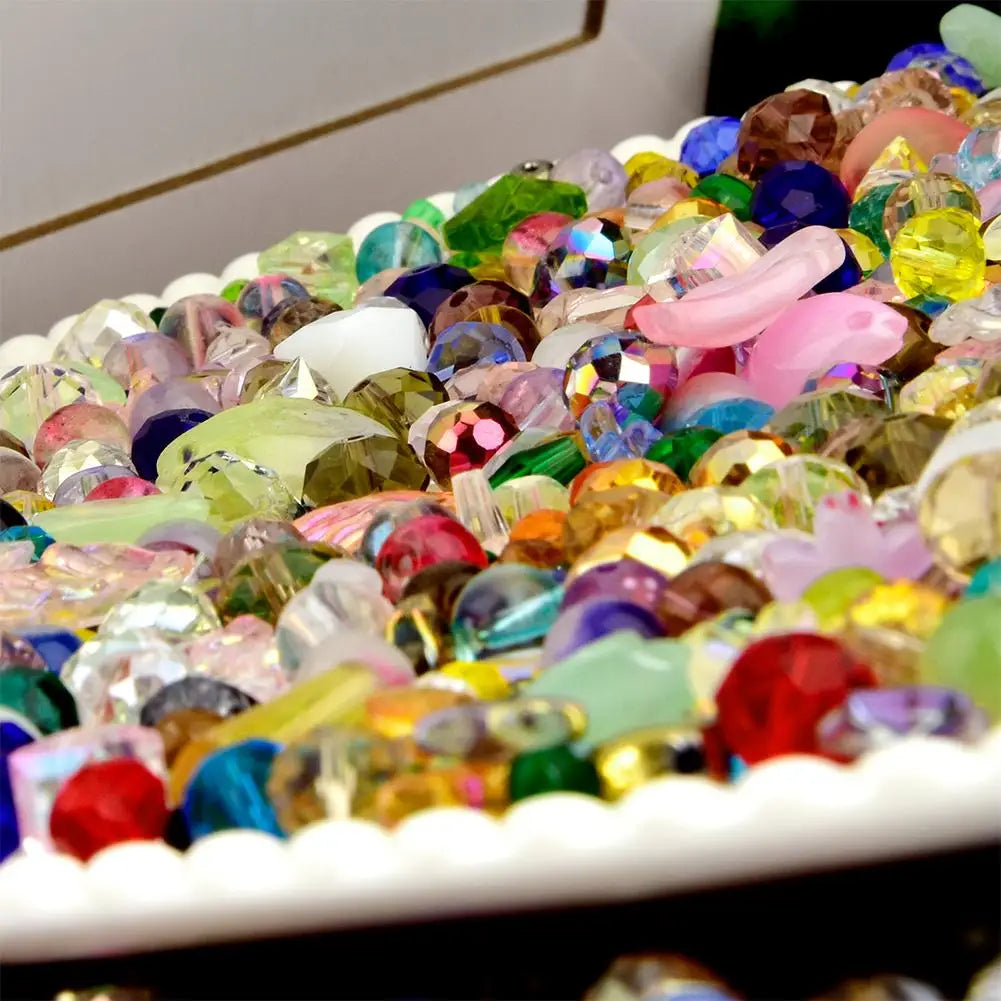 Crystal Beads Jewelry Making Colorful Assortment Bulk Mix DIY Qme