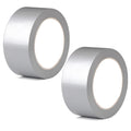 4.8cm Duct Tape Silver Heavy Duty Cloth Based Waterproof Adhesion Tape for Indoor Outdoor Repairs DIY Work Home Use Qme Silver 2Pcs 15M 1mm|48mm