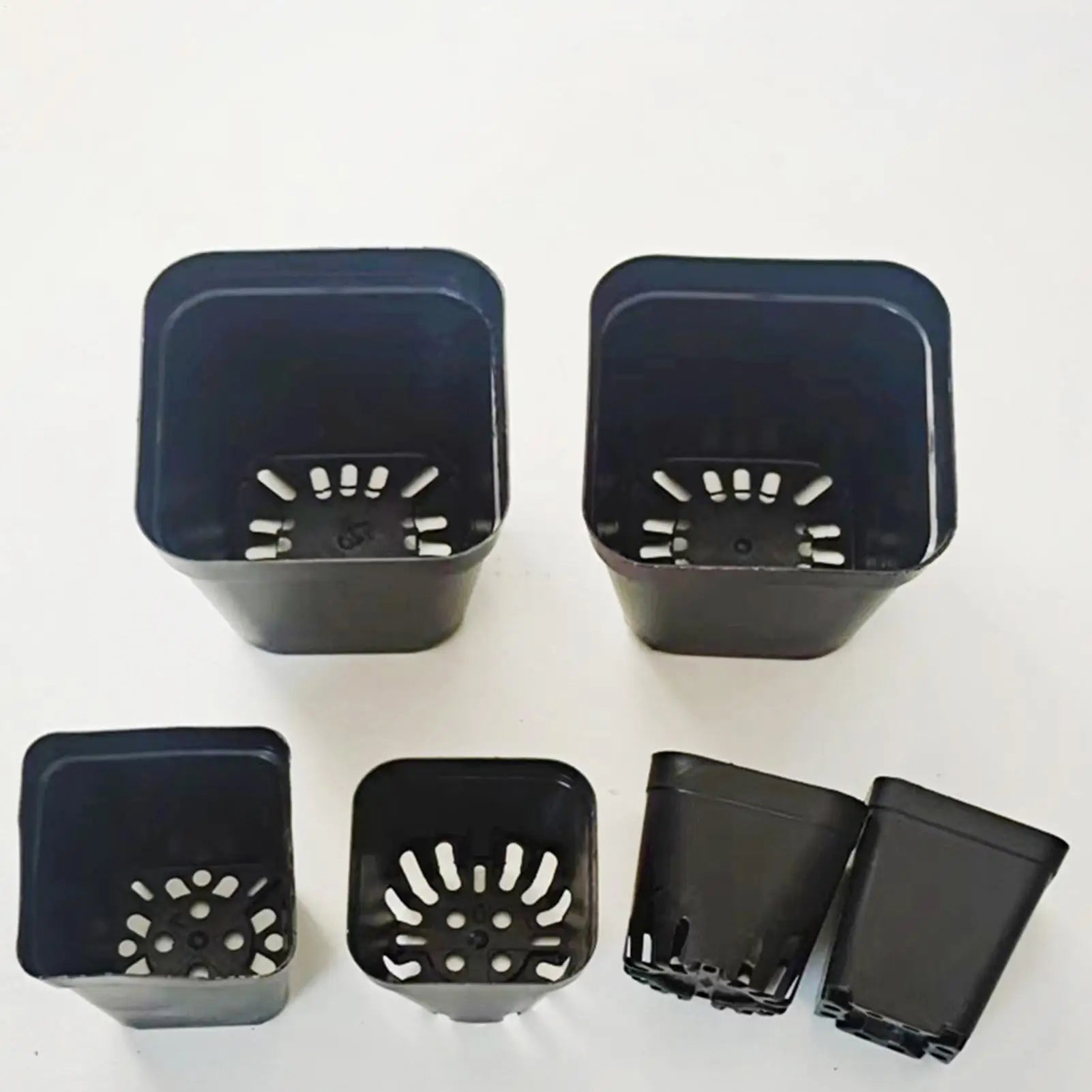 Pots For Seedlings Black Square Seedling Cups 50pcs Starter Pots Seedling Pots Nursery Pot Gardening Kit For Fruits Seedlings Qme