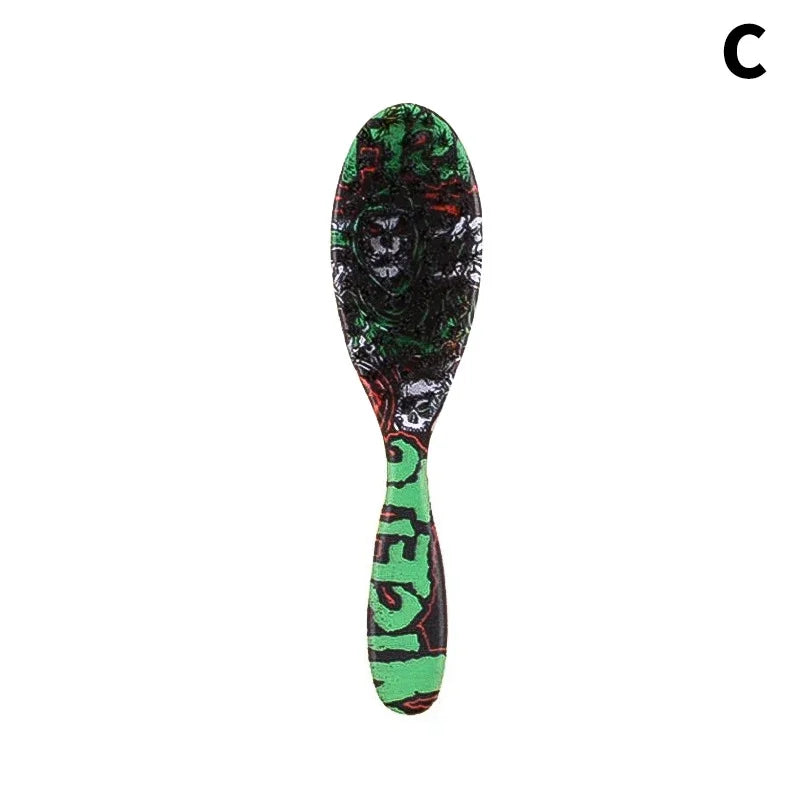 Double-sided Professional Barber Neck Dusting Horse Hair Brushes Oil Head Brush Face Mustache Salon Cleaning Hair Cutting Comb Qme C