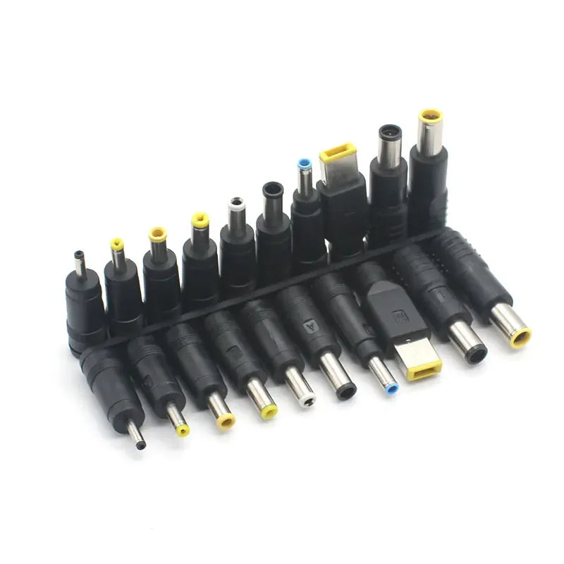 10pcs/set Universal for Notebook Laptop DC Power Charger Supply Adapter Tips Connector Jack to Plug Charging Qme