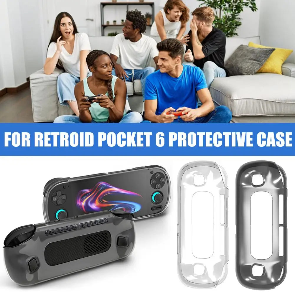 TPU Protective Case Retroid Pocket 6 Transparent Soft Wear-resistant Qme