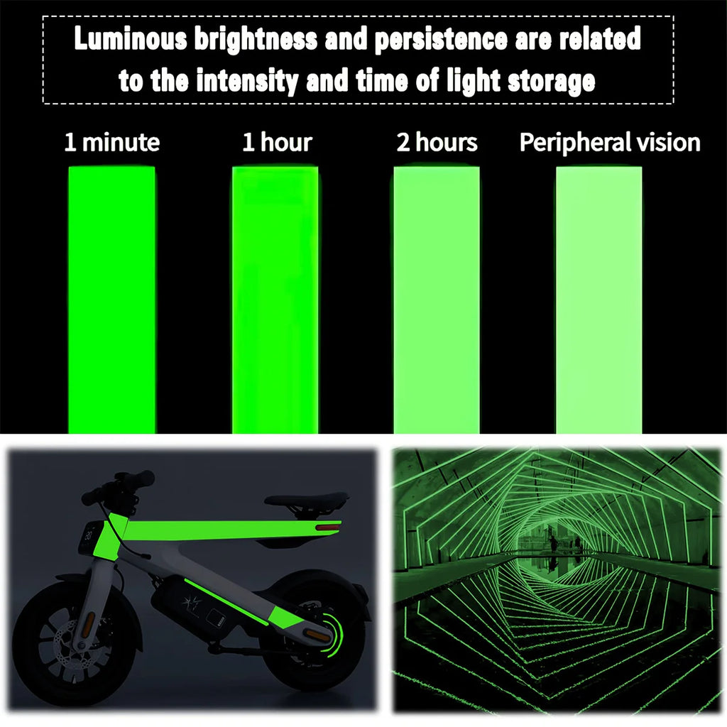Green Luminous Tape for Stair Exit Warning Fluorescent Ground Lighting Stickers for Home And Business Use Qme