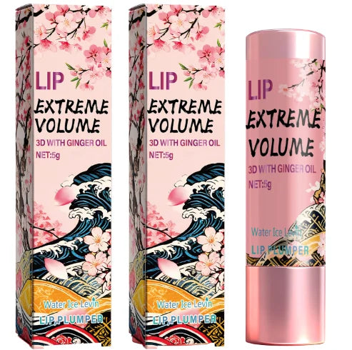 Lip Extreme Volume 3D Cream with Ginger Oil for Plumping & Moisturizing, Day & Night Use, Non-Sticky Smooth Lips. Qme green 5g