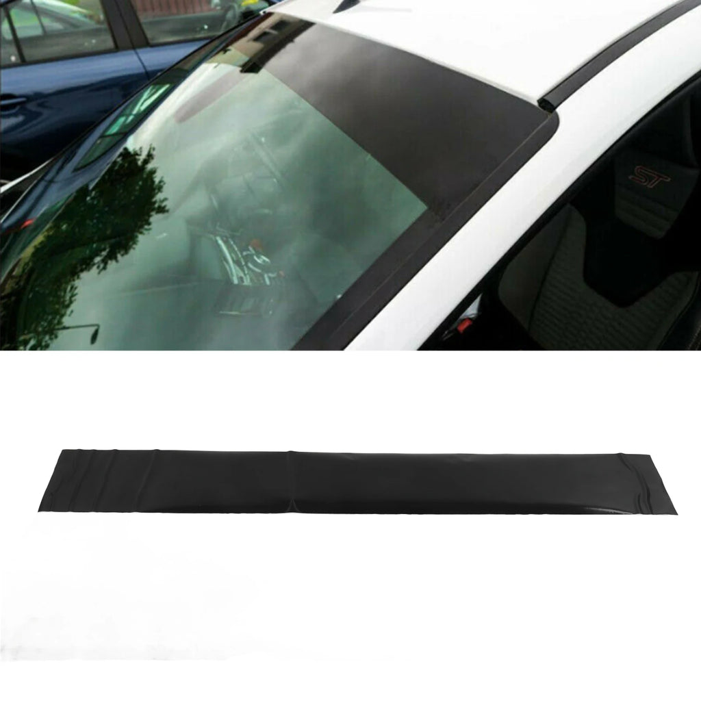 Windscreen Sunstrip Sticker Car Van Windscreen Sun Strip Gloss Black 140x20cm PVC Sticker for Automobiles Qme