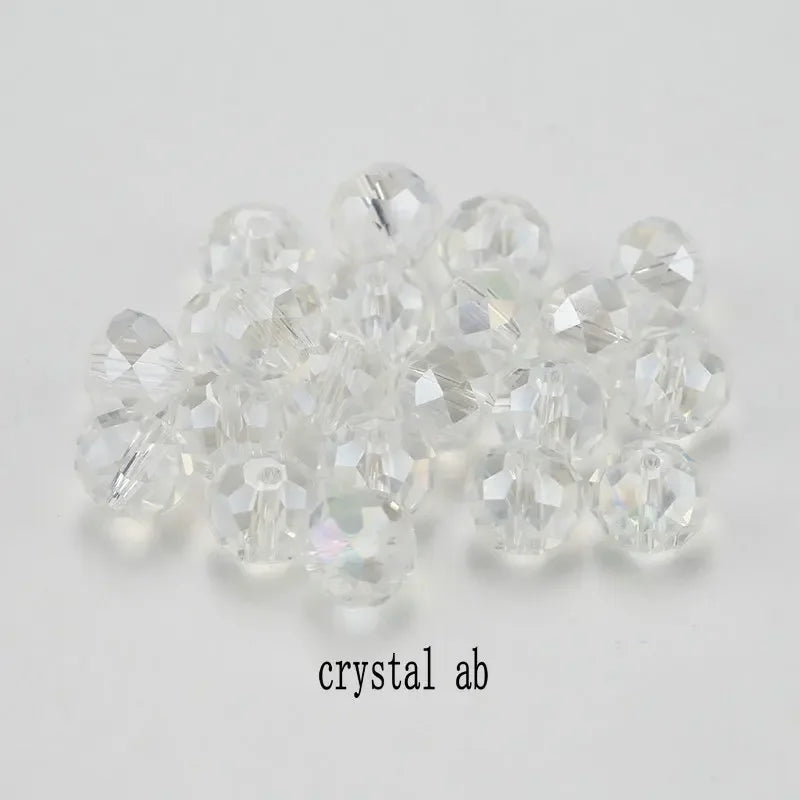 4mm glass beads plated Color faceted round crystal beads Jewelry beads for bracelet necklace Jewelry making DIY 150pcs Qme crystal ab 4mm-150pcs