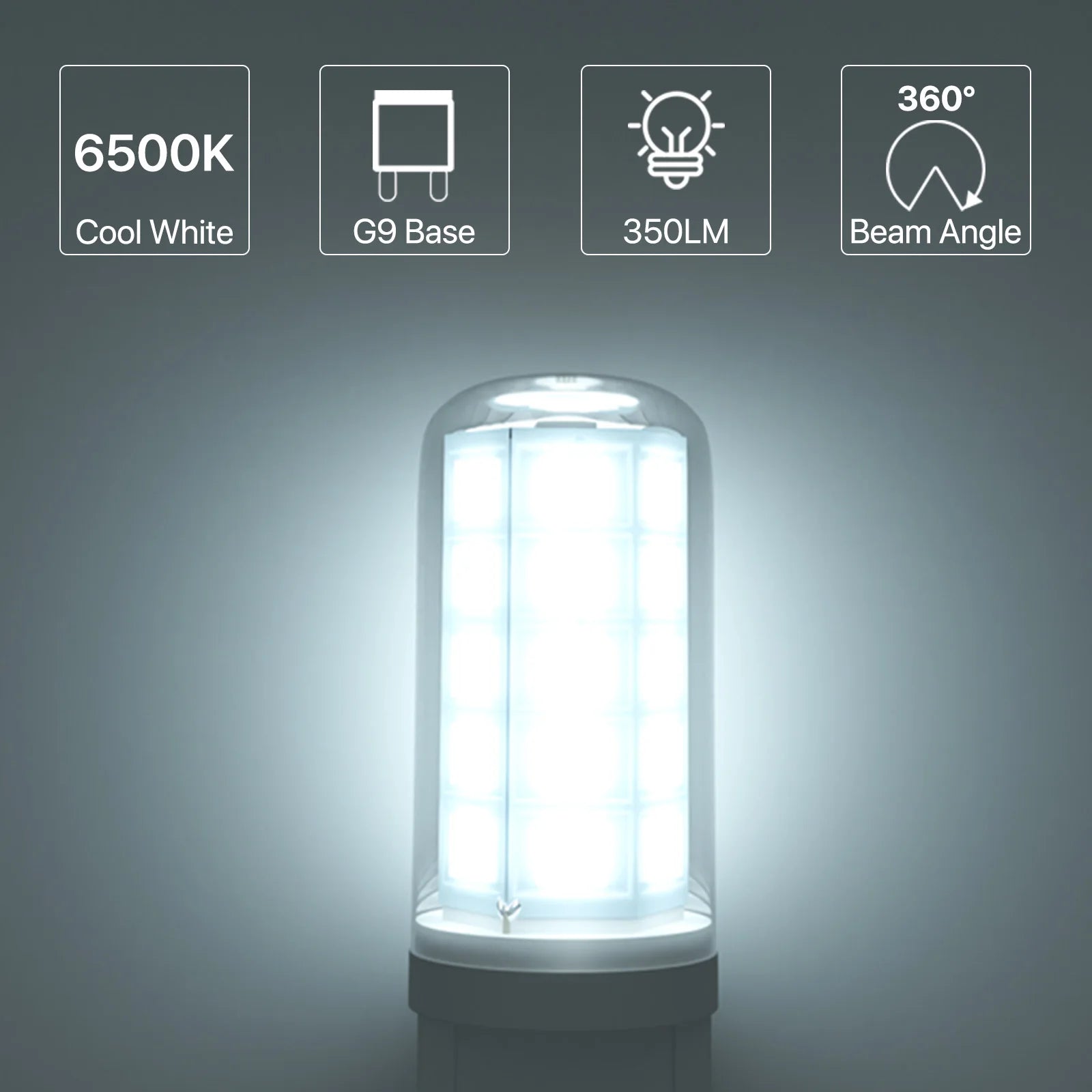 10Pcs G9 LED Bulb 5W 220V G9 LED Lamp SMD2835 G9 LED Corn Light Warm/Cold White Spotlight Replace 30W 50W 80W Halogen Light Qme black 10Pcs