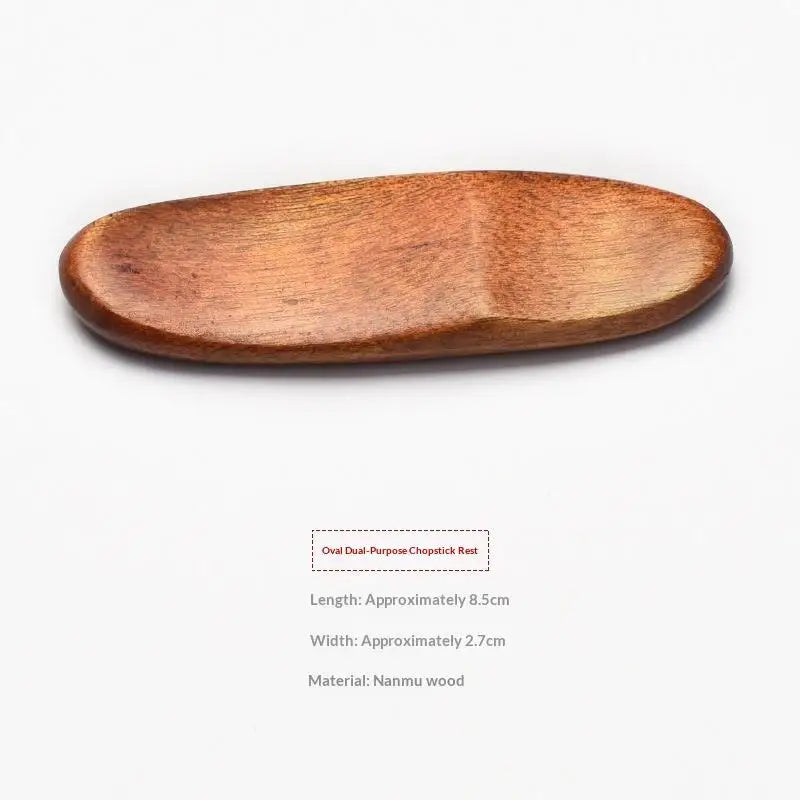 Creative Japanese Chopsticks Holder Wooden Chopstick Pillow Spoon Qme 44