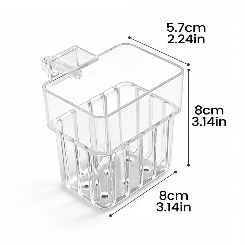 1pcs Plant Holder For Fish Tank Transparent Hangable Pot Cup Aquatic Plant Holder For Fish Tank Hydroponic System Indoor Home Qme as shown