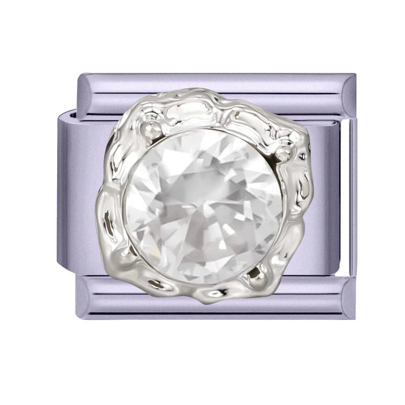 2026 Y2K Charm Beautiful Purple Sunset Zircon Italian Links Fit