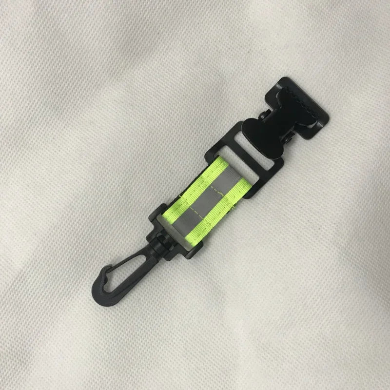 Heavy-Duty Reflective Clip Fluorescent Green Fire Work Glove Strap Rescue Turnout Gear Qme