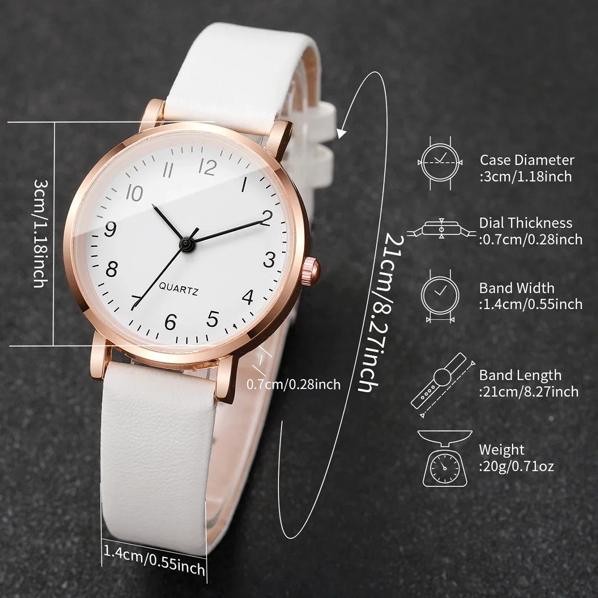 2026 Thin strap small dial female student belt watch, women's exam specific quartz watch, women's digital watch Qme