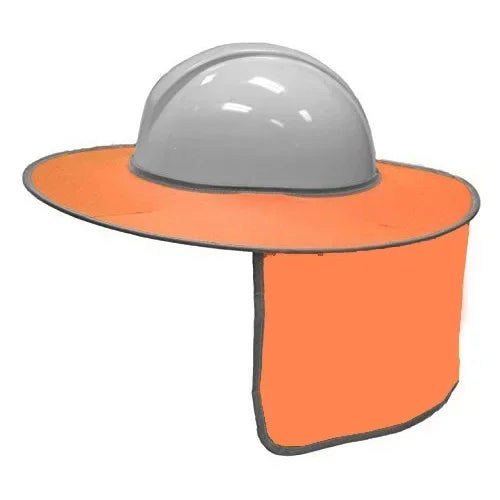 Safety Hard Hat Neck Shield Helmets Cap Cover for Outdoor Construction Workers Sun Protection Summer Sun Shade Qme Fluorescent Orange 2pcs