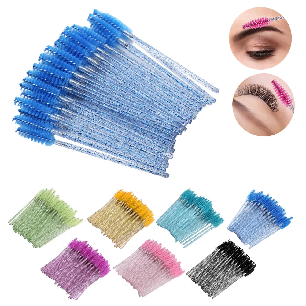 Nylon Makeup Brush Mascara Wands Eyelash Eyebrow Disposable Portable Brush Disposable Eyelash Brush Mascara Eyelash Brush Qme