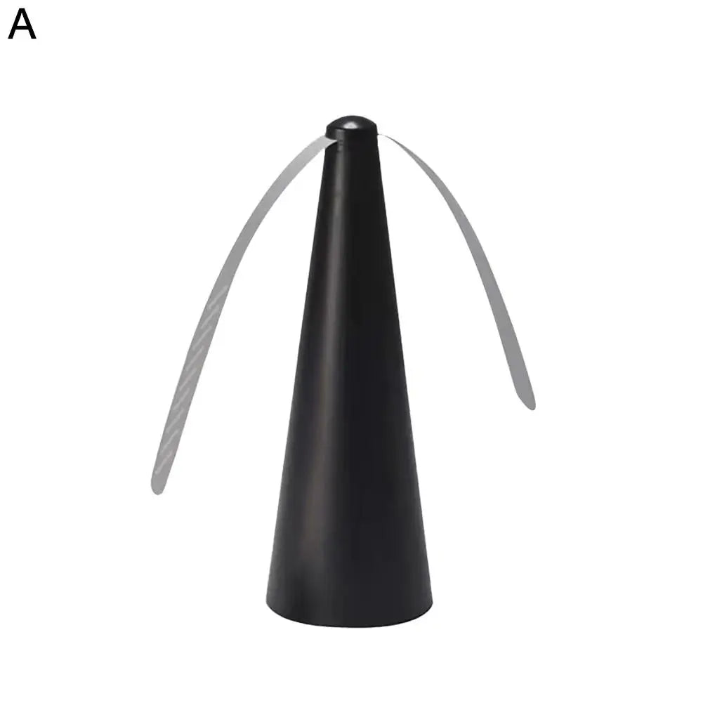 Outdoor Fly Bug Repeller Kitchen Dining Table Meal Pest Fan Desktop Tabletop Electric Battery Operated Food Protector Tool Qme black