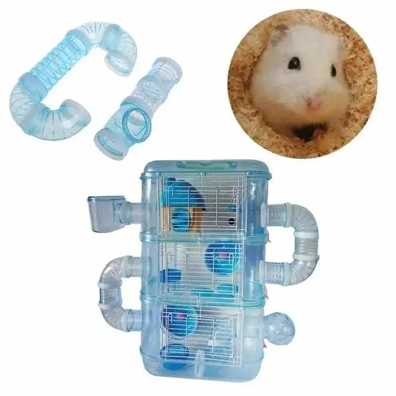 U-shaped Plastic Pipe Toy Hamster Cage Modified External Tunnel Qme